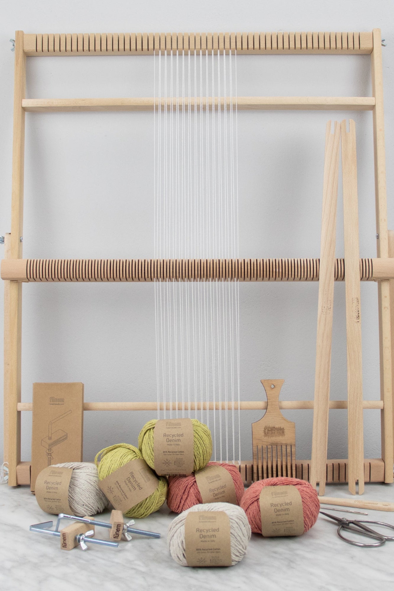 Tea Towel Weaving Kit - Supplies &amp; loom with Pattern - x Studio Stiller - Coming Soon